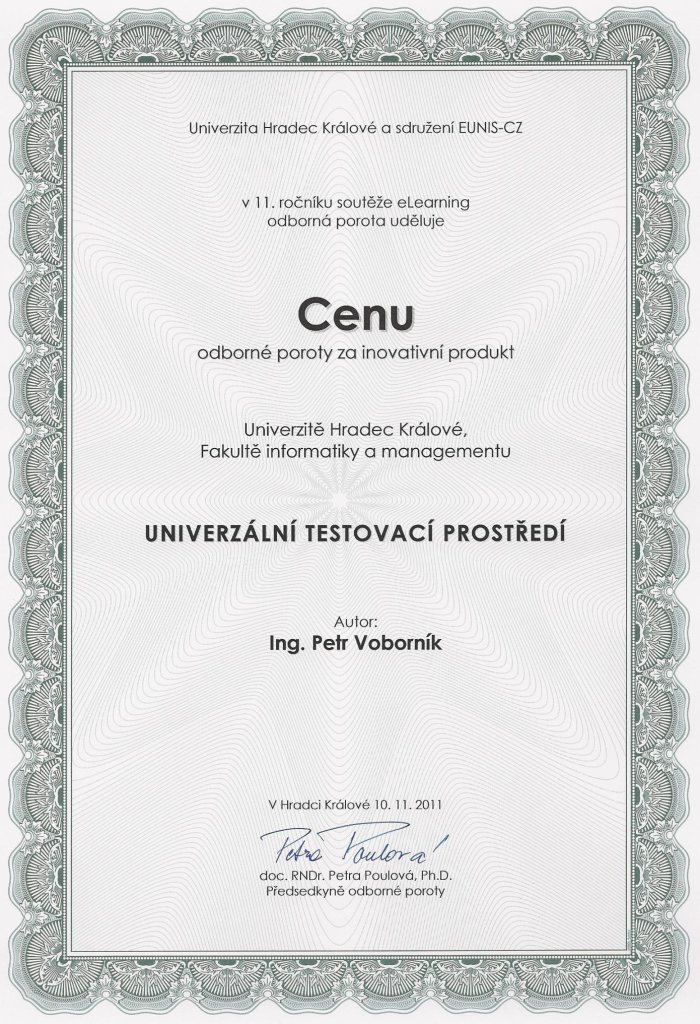 Cena odborné poroty za inovativní produkt v 11. ročníku soutěže eLearning